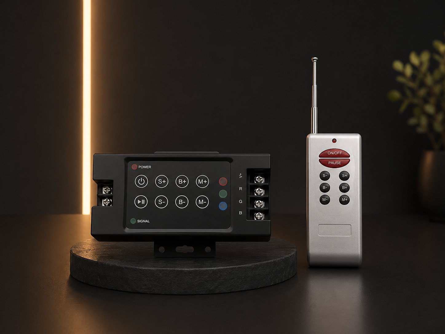 ریموت کنترل بی‌سیم چراغ‌های RGB مدل RF